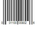 Barcode Image for UPC code 001100008026