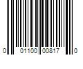 Barcode Image for UPC code 001100008170