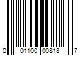 Barcode Image for UPC code 001100008187