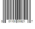 Barcode Image for UPC code 001100008217