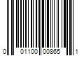 Barcode Image for UPC code 001100008651