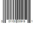 Barcode Image for UPC code 001100009191