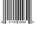 Barcode Image for UPC code 001100009399