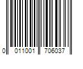 Barcode Image for UPC code 0011001706037