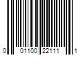 Barcode Image for UPC code 001100221111