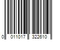 Barcode Image for UPC code 0011017322610