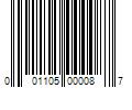 Barcode Image for UPC code 001105000087