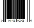 Barcode Image for UPC code 001106000086