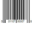 Barcode Image for UPC code 001107000078