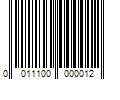 Barcode Image for UPC code 0011100000012