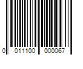 Barcode Image for UPC code 0011100000067