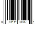 Barcode Image for UPC code 001111000071