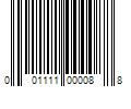 Barcode Image for UPC code 001111000088