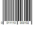 Barcode Image for UPC code 0011110003102