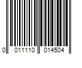 Barcode Image for UPC code 0011110014504