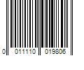 Barcode Image for UPC code 0011110019806