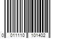 Barcode Image for UPC code 0011110101402