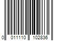 Barcode Image for UPC code 0011110102836