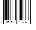 Barcode Image for UPC code 0011110104366