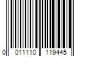 Barcode Image for UPC code 0011110119445