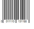 Barcode Image for UPC code 0011110131188