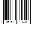 Barcode Image for UPC code 0011110136206