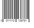 Barcode Image for UPC code 0011110138781