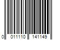 Barcode Image for UPC code 0011110141149