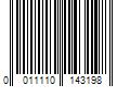 Barcode Image for UPC code 0011110143198