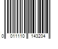 Barcode Image for UPC code 0011110143204