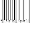 Barcode Image for UPC code 0011110181831