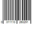 Barcode Image for UPC code 0011110260291