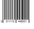 Barcode Image for UPC code 0011110445001