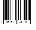 Barcode Image for UPC code 0011110447005