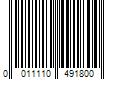 Barcode Image for UPC code 0011110491800