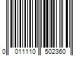 Barcode Image for UPC code 0011110502360