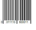 Barcode Image for UPC code 0011110600011