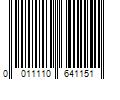 Barcode Image for UPC code 0011110641151