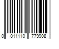 Barcode Image for UPC code 0011110779908