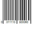 Barcode Image for UPC code 0011110800060