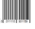 Barcode Image for UPC code 0011110801159