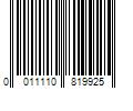 Barcode Image for UPC code 0011110819925