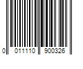 Barcode Image for UPC code 0011110900326