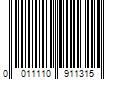 Barcode Image for UPC code 0011110911315