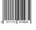 Barcode Image for UPC code 0011110914934