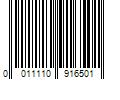 Barcode Image for UPC code 0011110916501