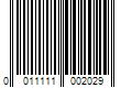 Barcode Image for UPC code 0011111002029