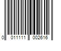 Barcode Image for UPC code 0011111002616