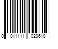 Barcode Image for UPC code 0011111020610