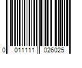 Barcode Image for UPC code 0011111026025